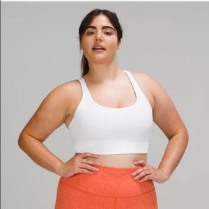 Size 6 Lululemon Long Line Energy Bra White